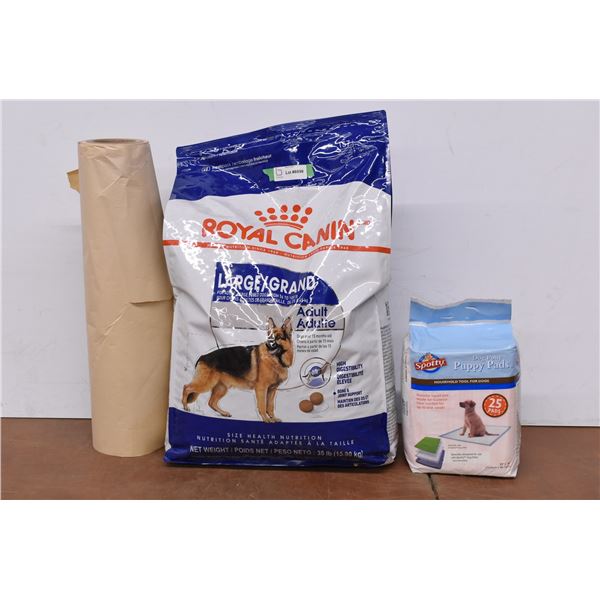 *Adult Dog Food, Puppy Pads, Roll of Paper