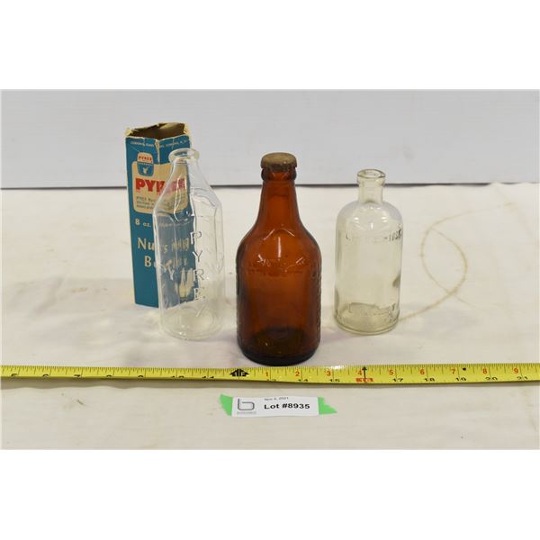 Vintage Glass Bottles- Pyrex, Listerine