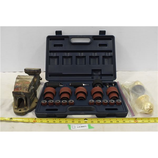 Sanding Drill Bits, Bench Clamp & Door Handles