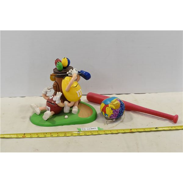 M&M Golf Toy Set & Plastic Baseball Bat and Winnie Ball