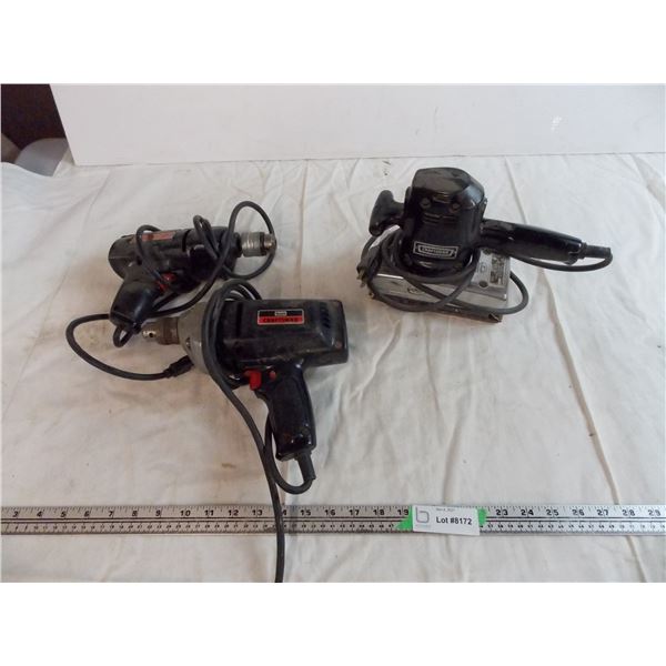 Craftsman Sander + 3/8 Drill + other drill (all working)