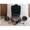 Image 1 : *Sony CFD-S250 CD/radio (working) with pair of speakers (untested) + suitcase luggage