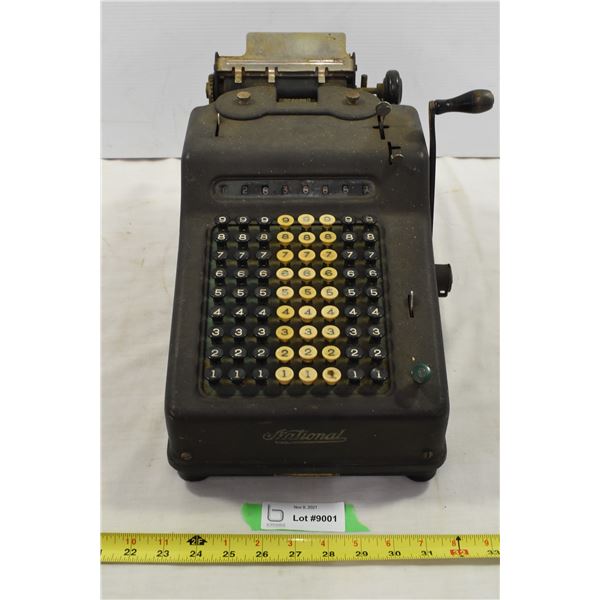 Vintage National Cash Register – appears working, buttons press down and pop up properly