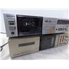Image 2 : Sony TC-FX4 + Pioneer CT-7R - Vintage Casette Deck Players (both power on + light up)