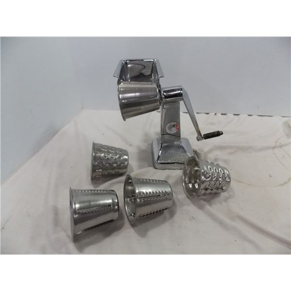 Vintagre Chrome/stainless steel Cordon Bleu - salad chopper with 5 attachments
