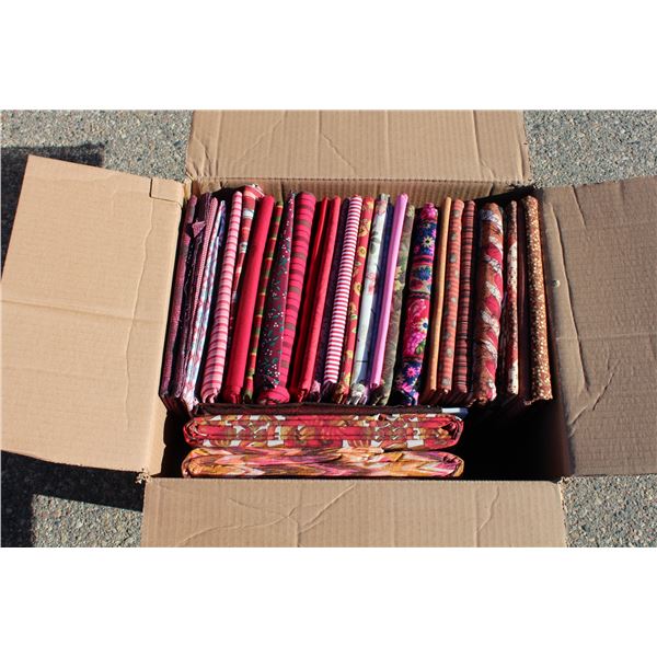 Box full of fabric
