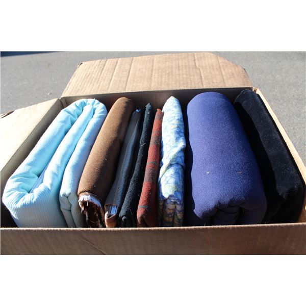 Box of quilting fabric