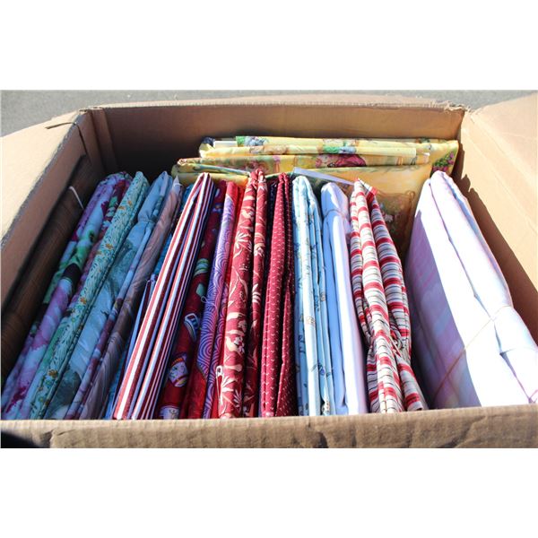 Box of quilting fabric