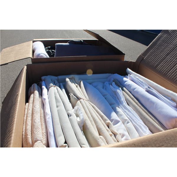Box of quilting fabric
