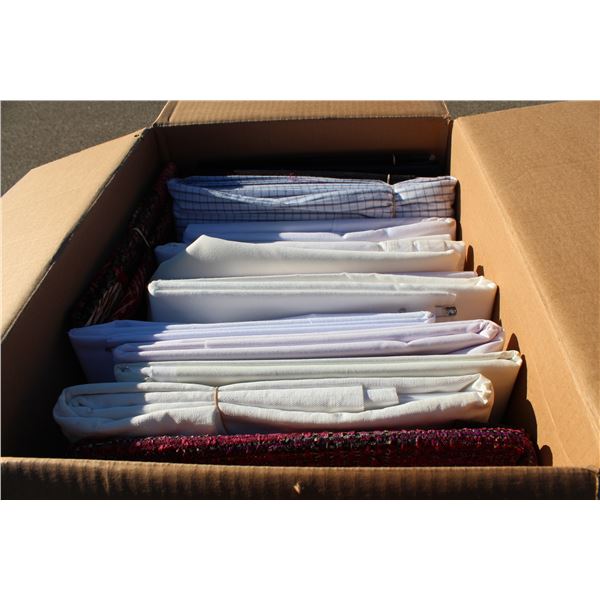 Box of quilting fabric