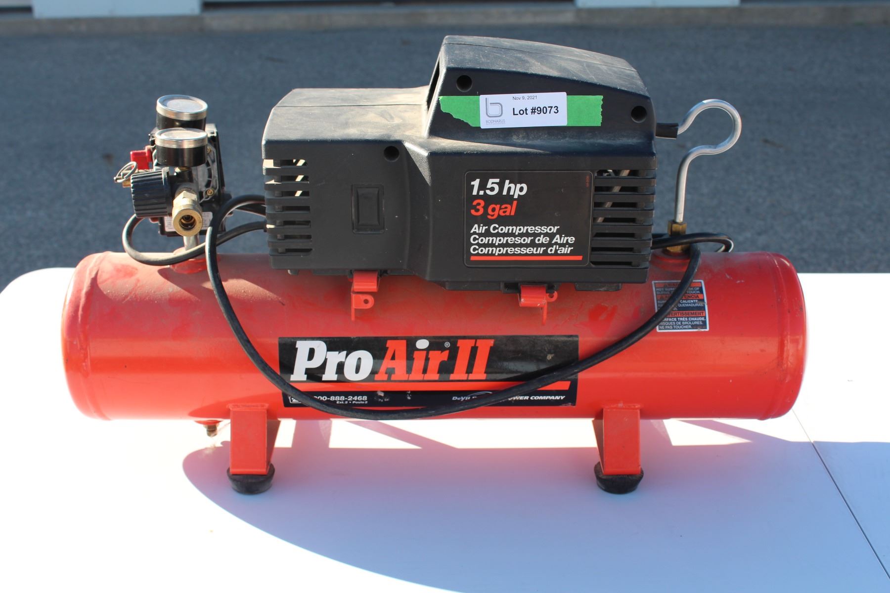 Pro-air II 3 gallon air compressor