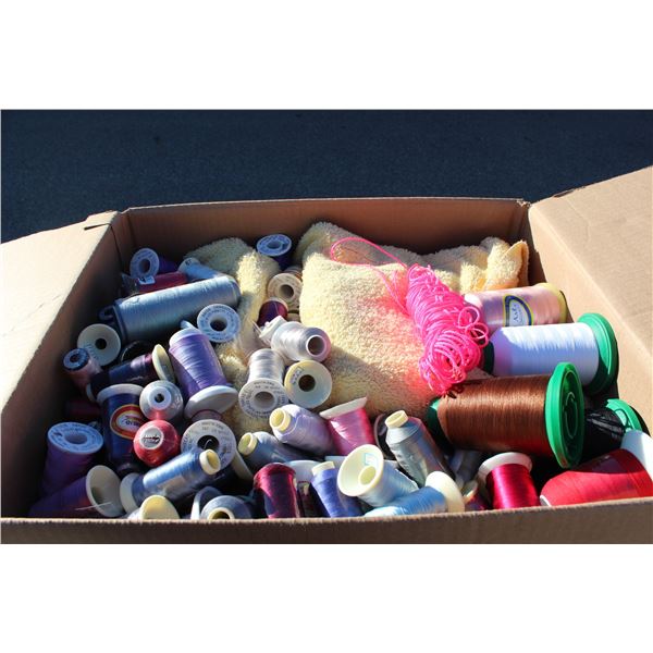 large box of thread - Bodnarus Auctioneering