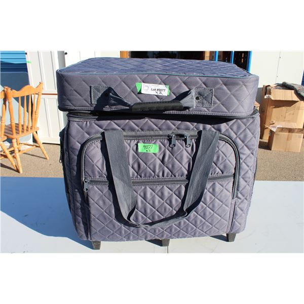 Cloth bags - wheeled + carry bag - for crafting