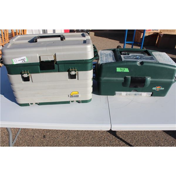 Two Tackle Boxes - one filled with crafting supplies