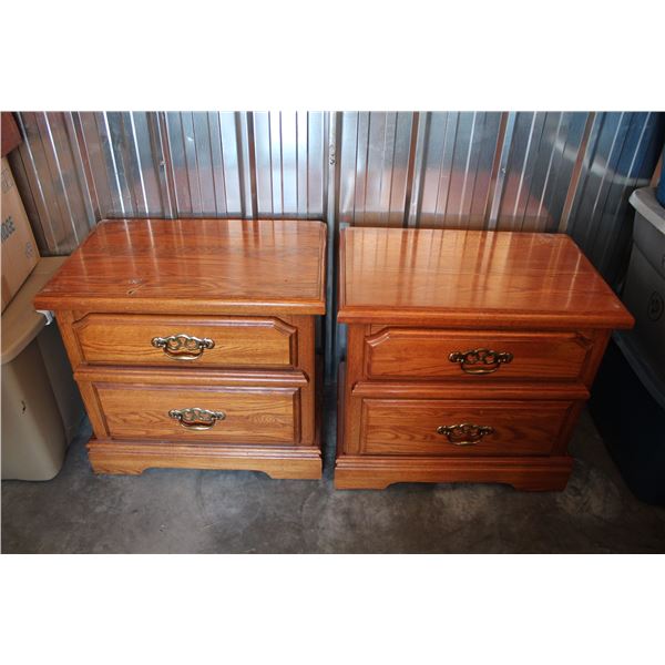 (2) two Drawer end tables