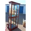 Image 2 : Glass display Cabinet with mirrors - approx 6ft tall + 26-28" wide (opens from the side)
