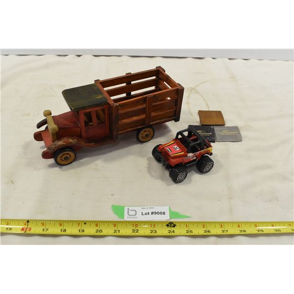 Handmade Wooden Truck w/ Small Toy Truck