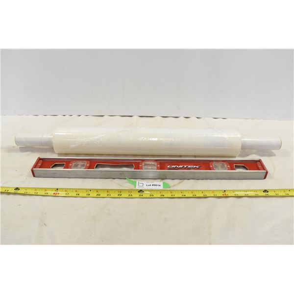 Large Plastic Wrap & Small Level