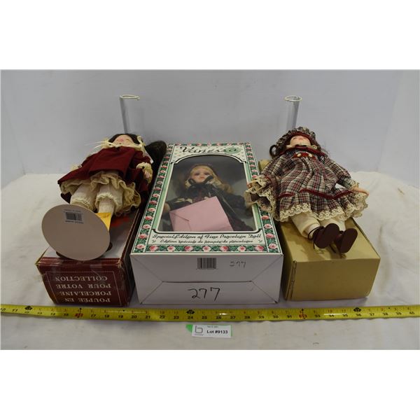 Vanessa Fine Porcelain Doll & Other Porcelain Dolls