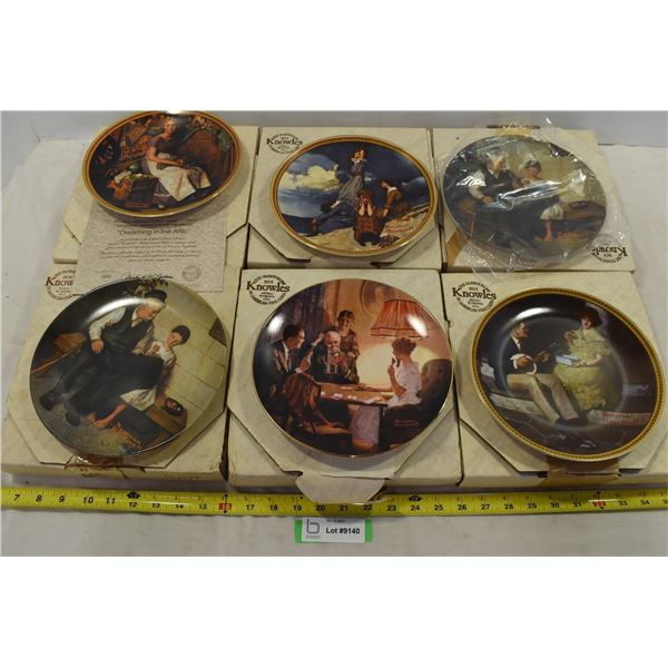 Norman Rockwell Decorative Plates- with CoA
