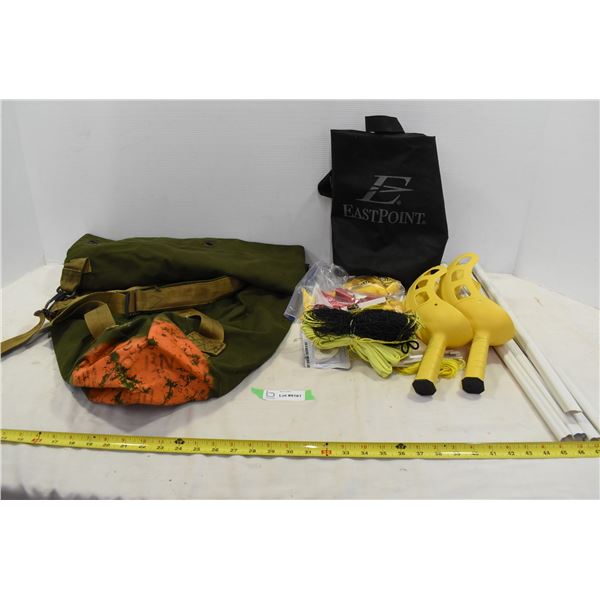 Canvas Backpack and Games Bag