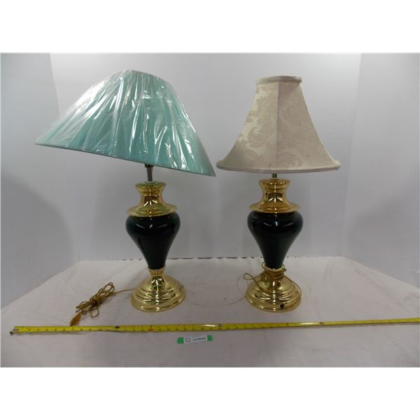Green & Gold Desk Lamps