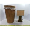 Image 1 : *Wicker Hamper & Wooden Lamp