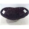 Image 4 : Crystal Glass Bowl and Wicker Basket