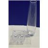Image 2 : Cut Glass Candy Tray, Vase, Silver Plated Plate Holder