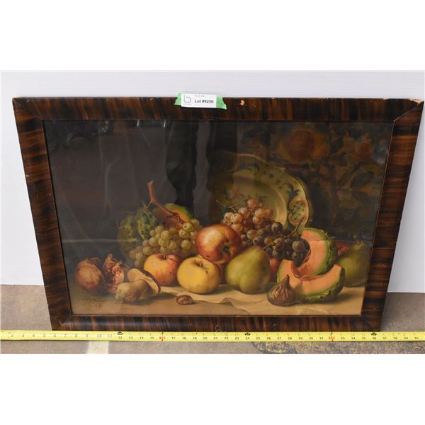 Fruit Painting w. Chipped Frame