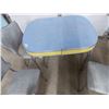 Image 2 : Vintage Kitchen Table with 3 padded grey chairs