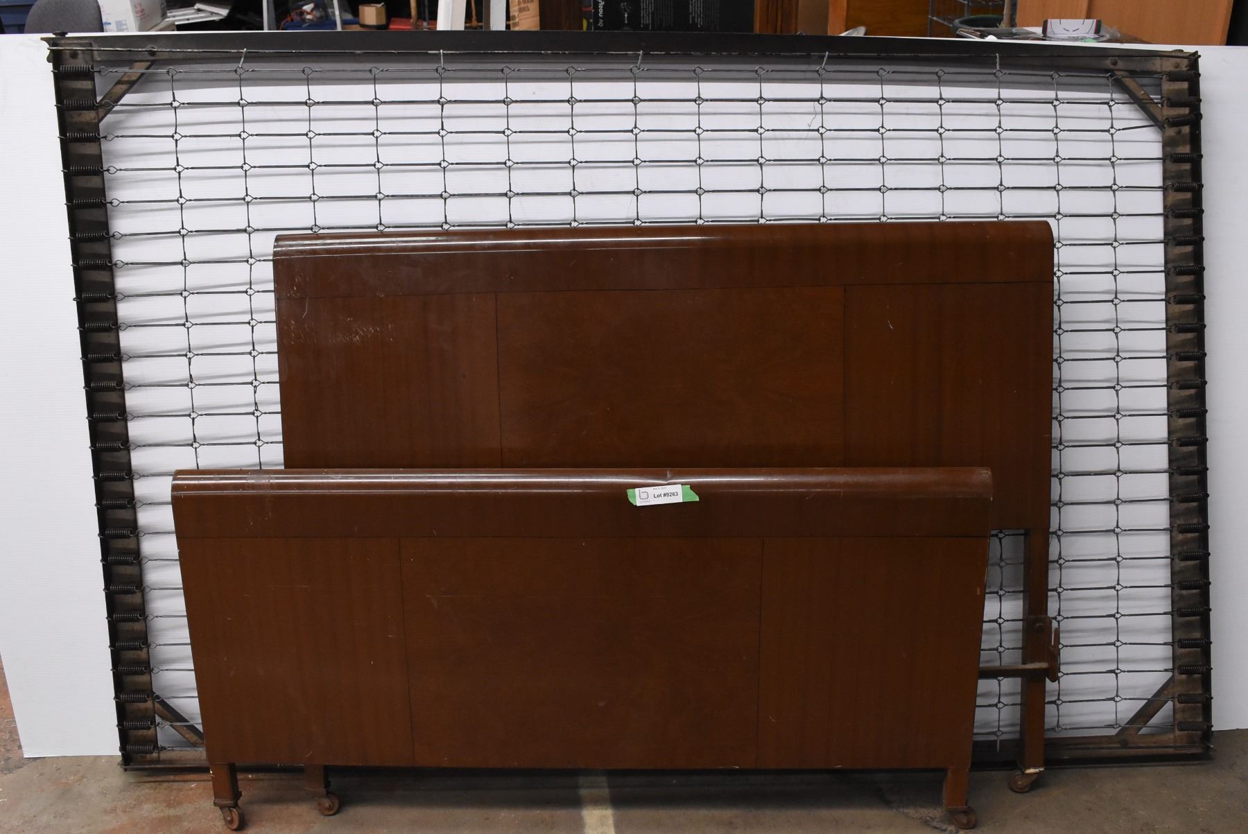 Used Frame Spring Bed Brown Metal Spring Bed Frame