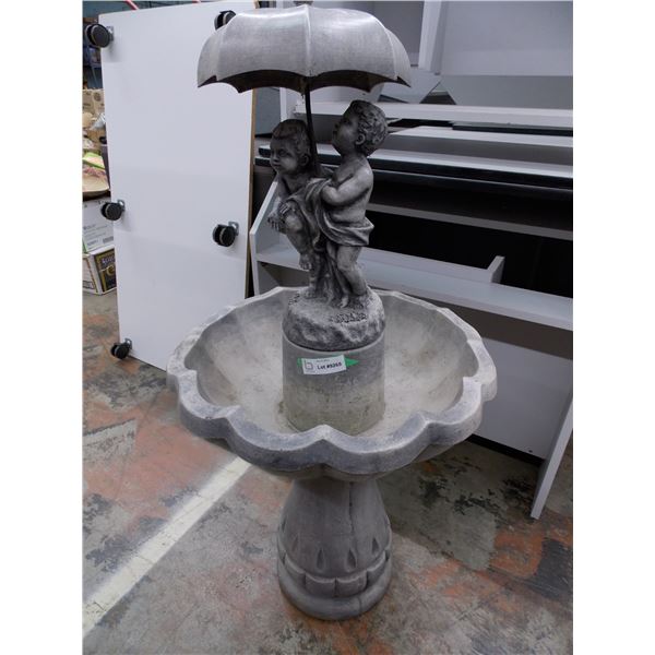 Stone Fountain with children ornament on top (3 Pieces)