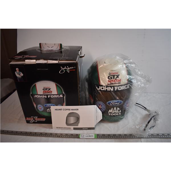 John Force Helmet Coffee Maker (NIB)
