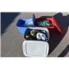 Image 1 : 3 totes with christmas bulbs + ornaments, decorations