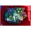Image 2 : 3 totes with christmas bulbs + ornaments, decorations