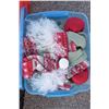 Image 5 : 3 totes of christmas decorations and supplies