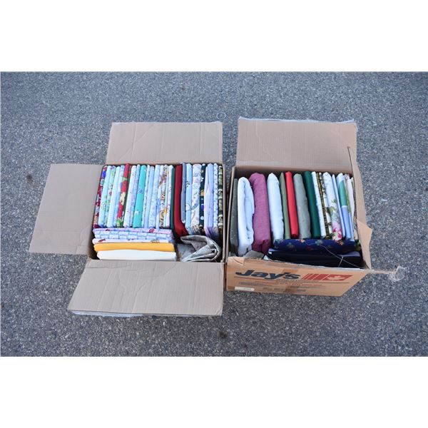 2 boxes of fabric