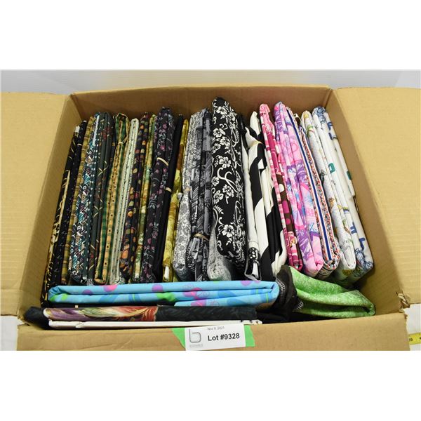 Box of Assorted Quilt Fabrics
