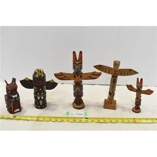 Wooden Mini Totem Ornaments