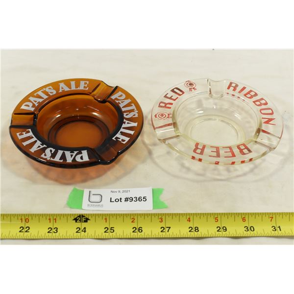 2 Beer Branded Ash Trays