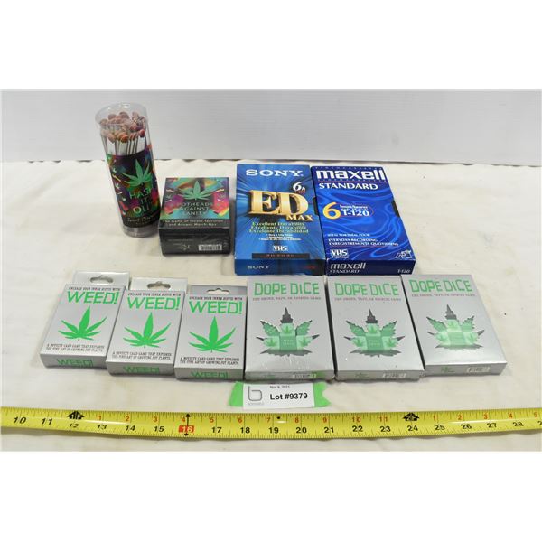 Weed Card Games, Dice, Blank VHS Tapes