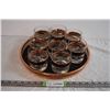 Image 1 : Copper Tray with Glass Cups