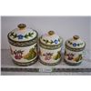 Image 1 : Painted Fruit Ceramic Cannister Set
