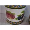 Image 2 : Painted Fruit Ceramic Cannister Set
