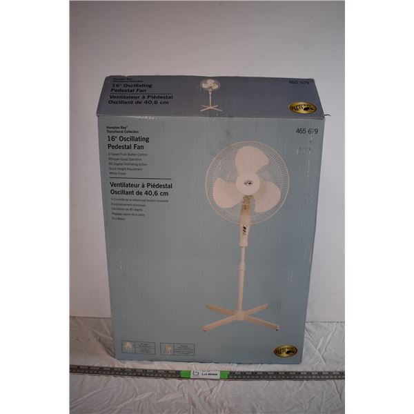 16" Oscillating Pedestal Fan (Appears New In Box)