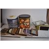 Image 1 : (2) Large Tins with Picture Frames