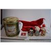 Image 1 : Tree Skirt and Misc Holiday Items with Tin