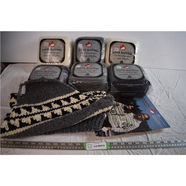 White Buffalo Wool Yarn