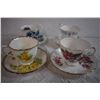 Image 2 : (5) Royal Albert Teacups and Saucers + (1) misc cup/saucer